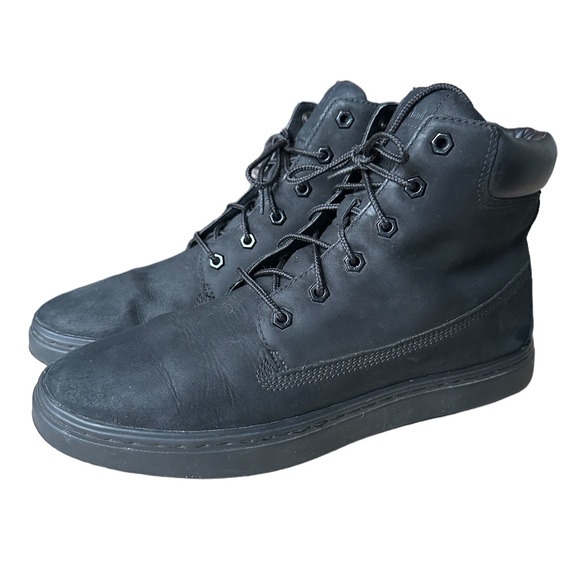 Timberland Eden Square/Flannery Sneaker Boot Black Nubuck Leather Lace Up 11 - Picture 5 of 8